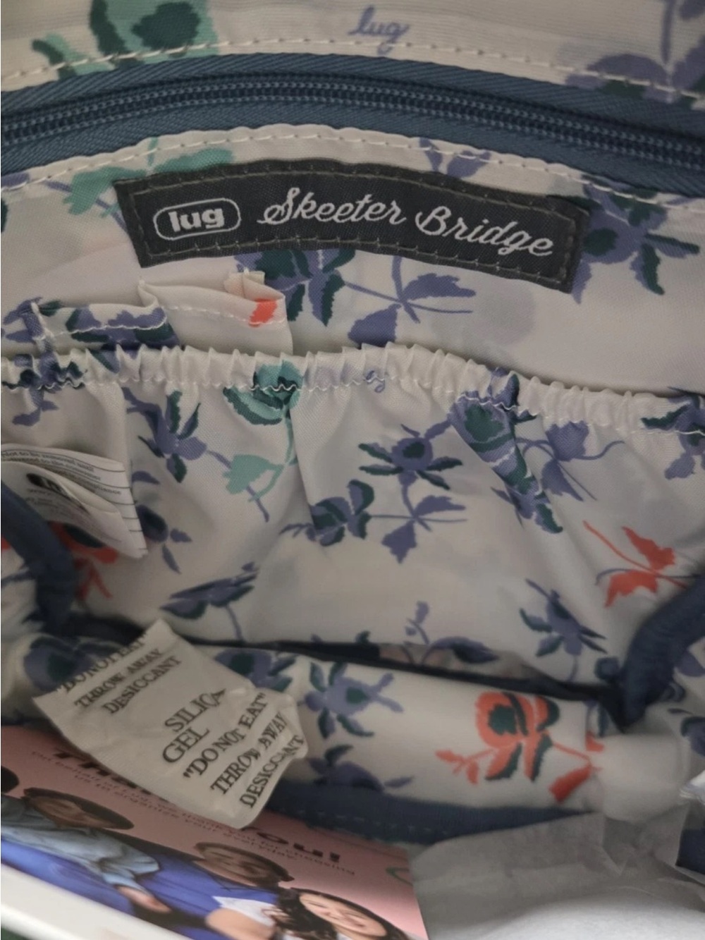 Lug Skeeter Bridge Denim Drift Blue NWT Crossbody Bag Purse dusty blue compact - Picture 6 of 11
